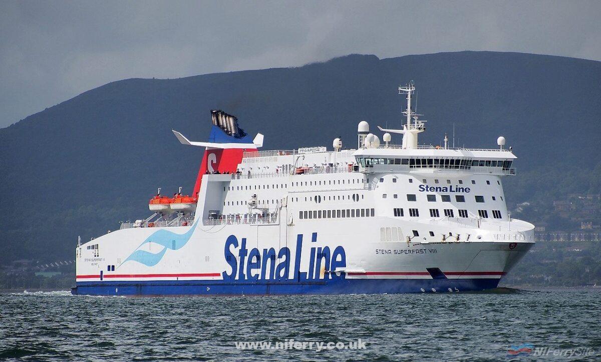 Stena Superfast VIII in Belfast Lough during the Tall Ships 2015. Copyright © Ross McDonald.