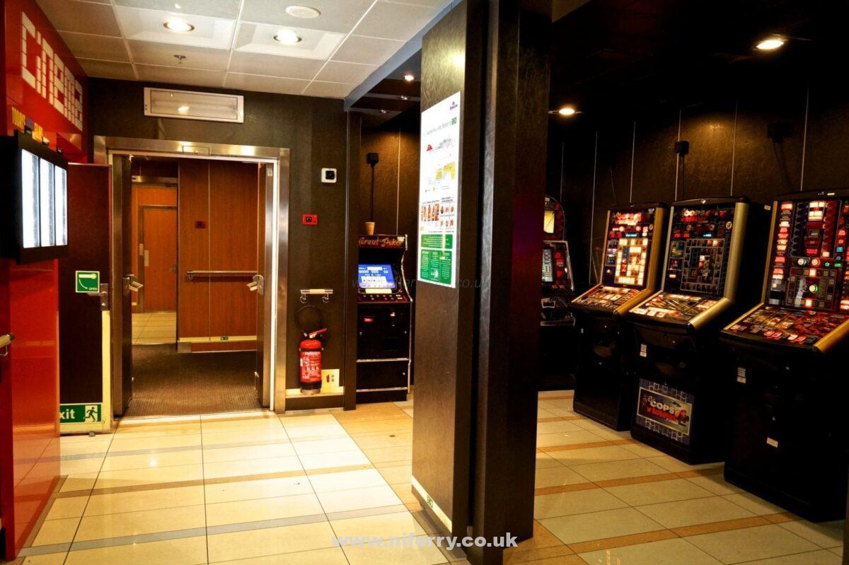 A view of the slot machines adjacent to the arcade machines in Teen Town and the exterior of the cinema. The cinema entrance is to the left. © NIFerrySite
