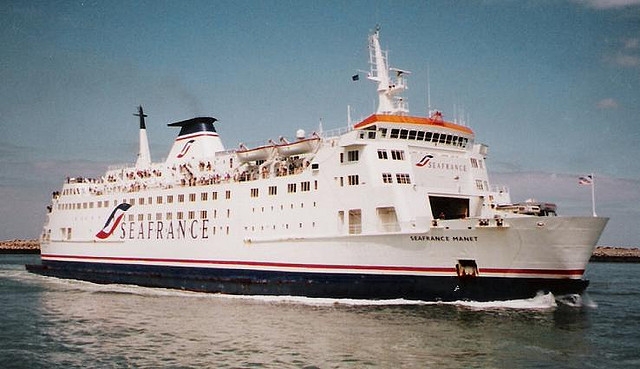 SeaFrance Manet pictured at Calais in 1998. Copyright © Scott Mackey.