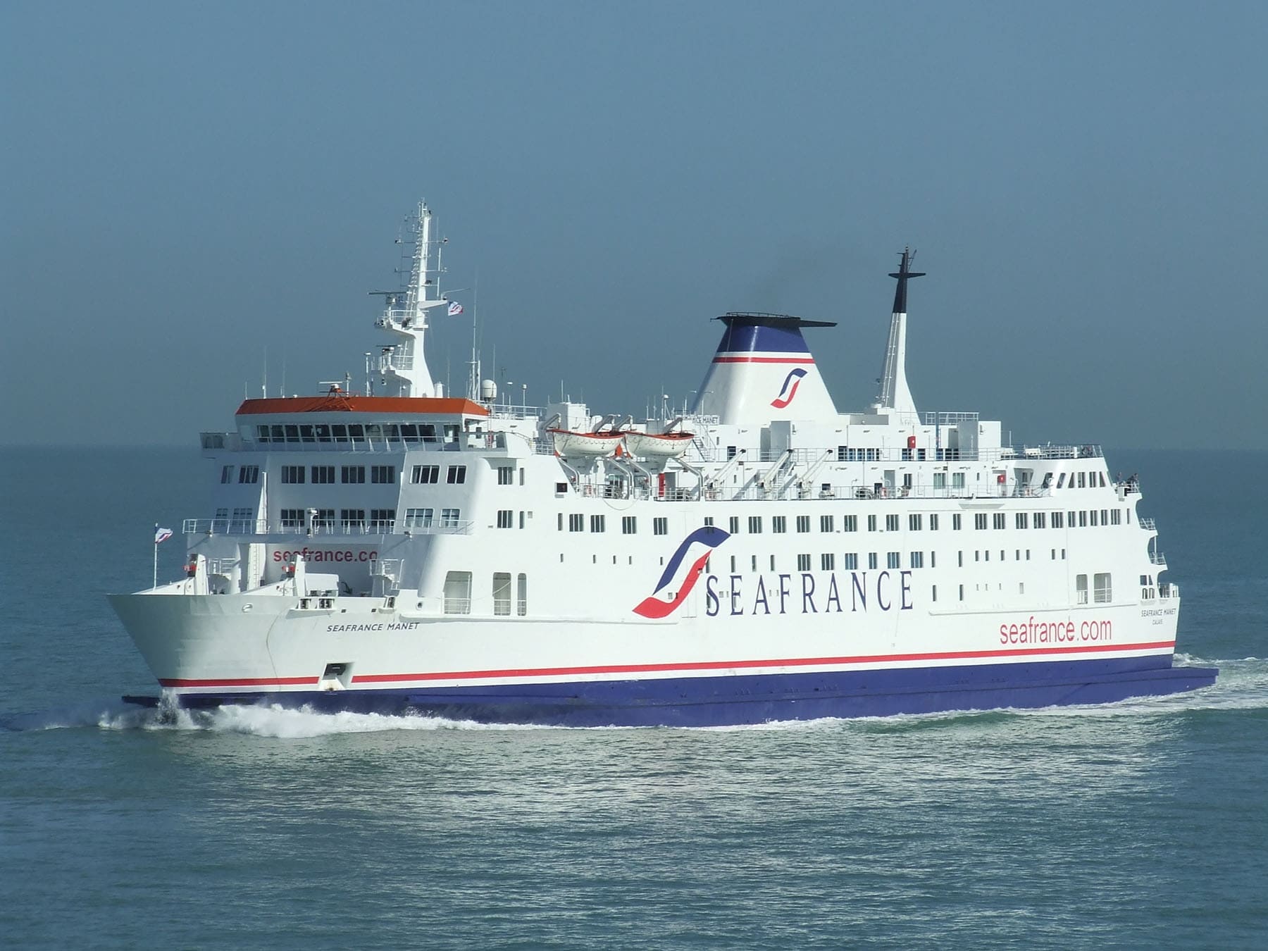 SEAFRANCE MANET seen arriving at Calais in March 2007. Copyright © George Holland.
