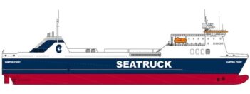 Drawing of Clipper Point. Seatruck.