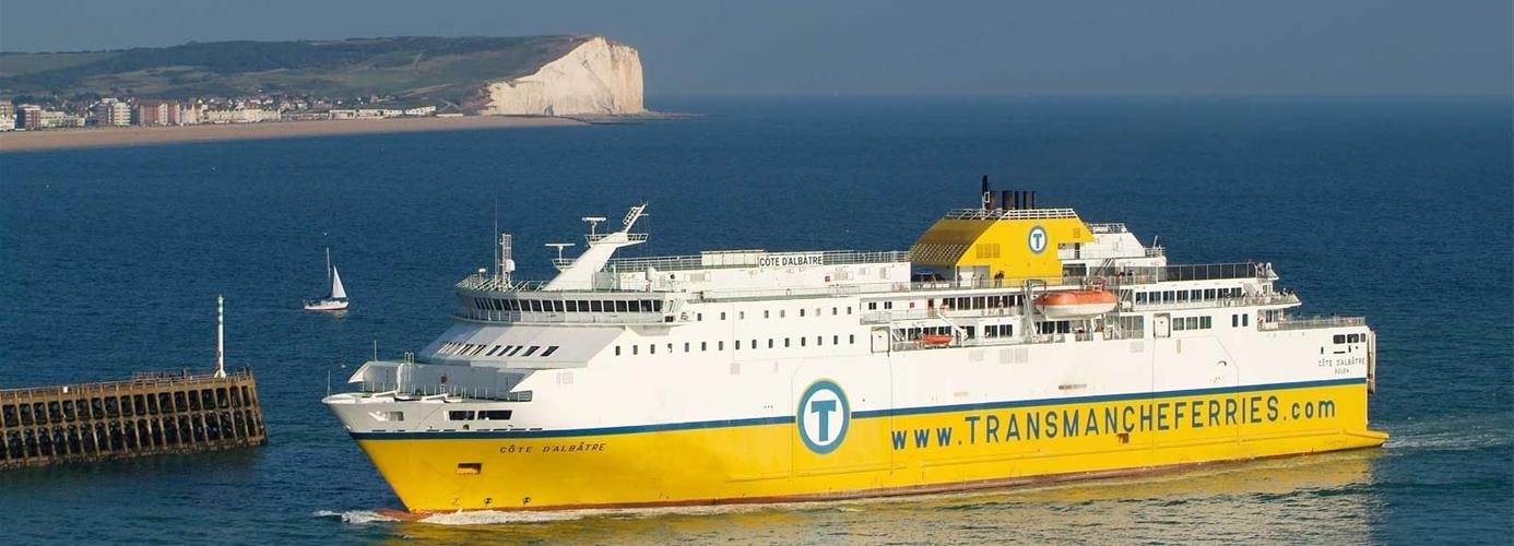 Côte d'Albâtre is one of the pair of Spanish built ferries owned by SMPAT and operated by DFDS between Newhaven and Dieppe.