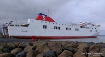 Stena Flavia alongside at Rosslare following her arrival from the Baltic. Copyright © Brian Boyce.