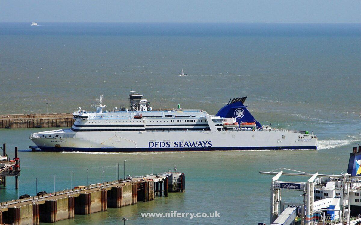 DIEPPE SEAWAYS is seen arriving at Dover, 20th April 2013. Copyright © Ian Boyle 2013.