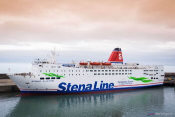 Stena Europe in Rosslare showing off her new livery. Stena Line.