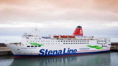 Stena Europe in Rosslare showing off her new livery. Stena Line.