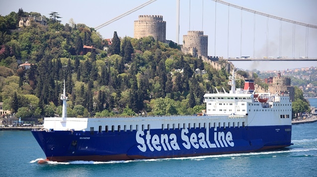 The veteran RoRo Sea Partner pictured in Stena SeaLine livery. Stena announced at the beginning of April that they are withdrawing from the joint-venture. Stena SeaLine