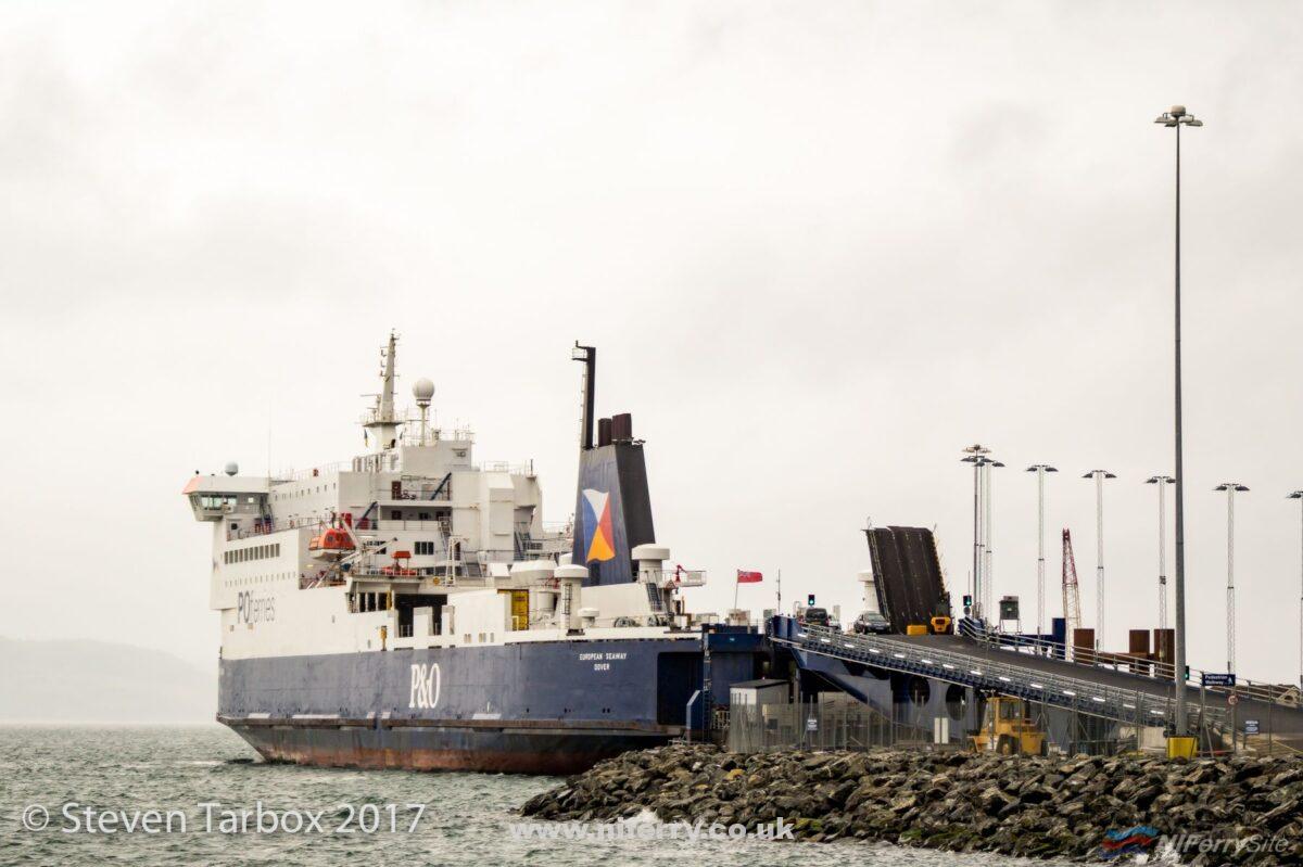 European Seaway on the berth at Cairnryan, May 2017. © Steven Tarbox.