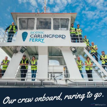 Scenic Carlingford Ferry publicity image. Scenic Carlingford Ferry.
