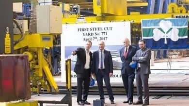 "This first steel cutting is more than symbolic and starts the practical construction of our new build. This investment underpins the confidence the Group has in both the freight and passenger tourism markets between Ireland, Britain and France”, Mr. Rothwell said.