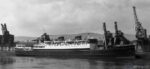 Belfast Steamship Co's ULSTER MONARCH seen at Belfast's Donegall Quay during the 1960's. Copyright © Alan Geddes.