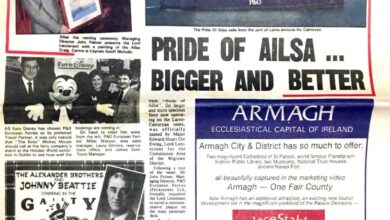 Photograph of the front page of P&O's "Welcome Aboard" onboard newsletter from 1992, featuring the introduction of PRIDE OF AILSA. NIFS archive.