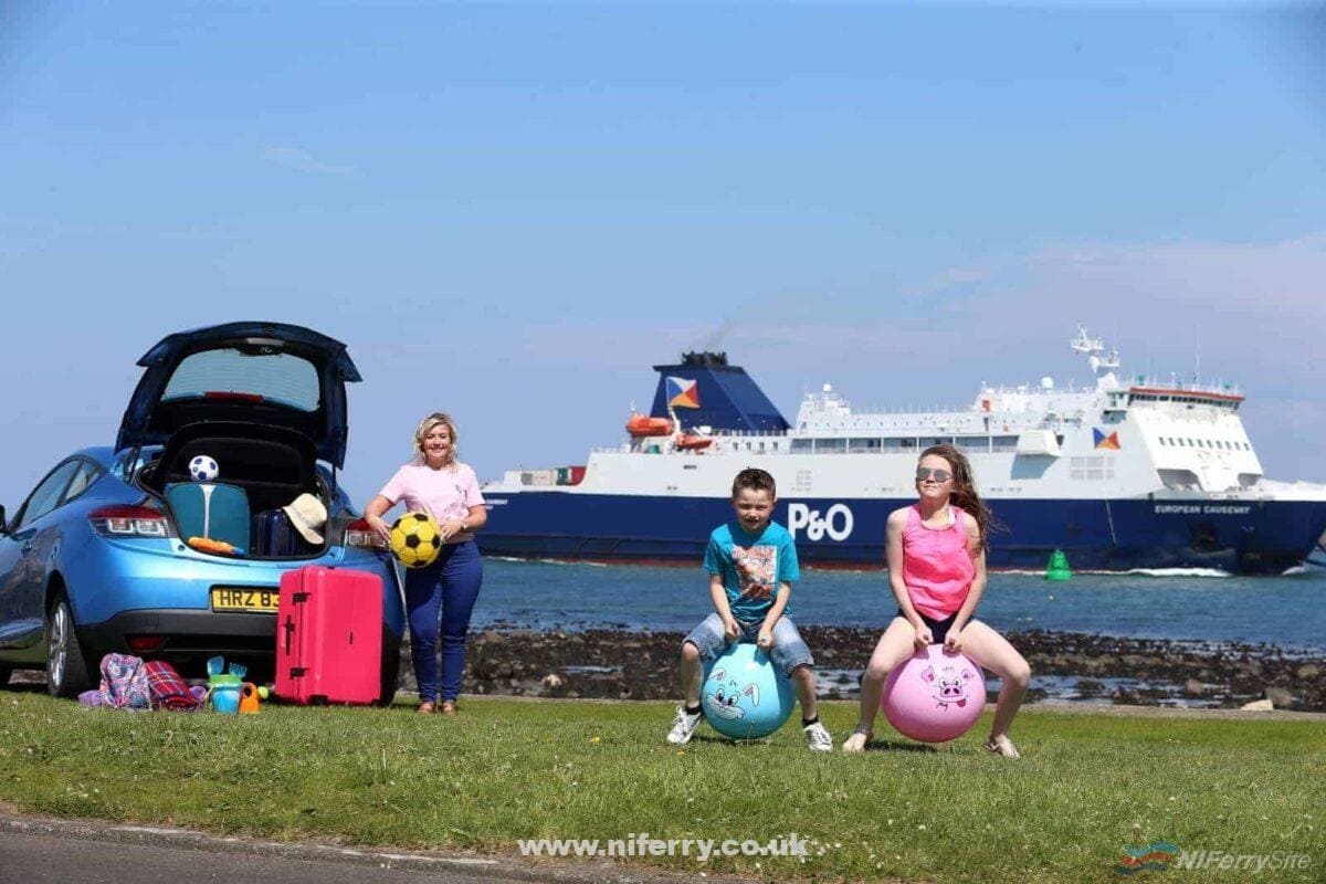 Hop on board this summer as ‘Kids go Free’ with P&O Ferries. Not only can customers currently enjoy free child places for children aged 15 years but they can avail of this summer’s offer to opt for free flexibility on their booking or select a free upgrade to Club Lounge when booking their vehicle on a Larne-Cairnryan crossing. Pictured is Stephanie Hodge with Amy (9) and Aaron McCrystal (6) from Larne.