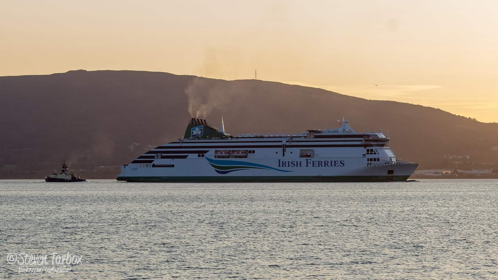 Irish Ferries ULYSSES leaves Belfast after spending almost a month in dry dock. Copyright Steven Tarbox