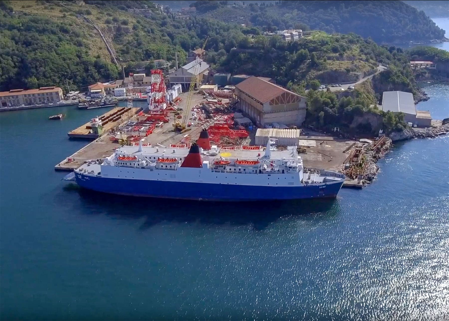 LE RIF nearing the end of her refurbishment during 2018 at Jobson Italia's Naples yard. Copyright © Jobson Italia (Screen grab from video).
