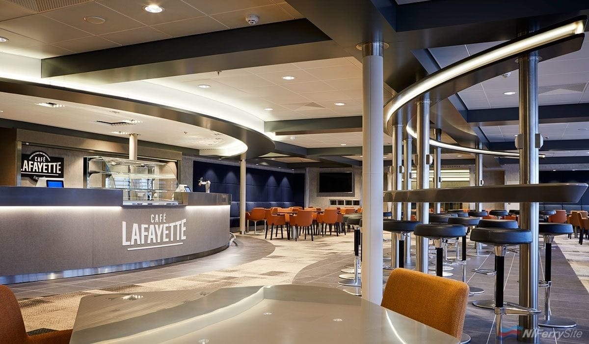 Official Irish Ferries image of "Cafe Lafayette" on W.B. YEATS. Irish Ferries