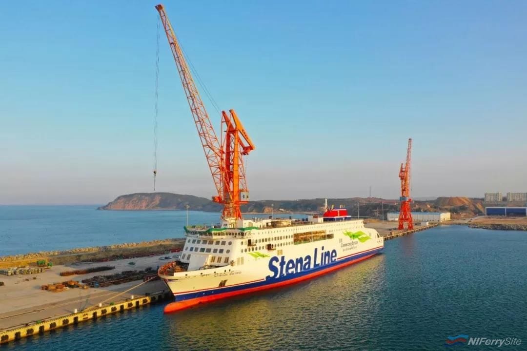 The first Stena E-Flexer STENA ESTRID fitting out at AVIC Weihai. AVIC Ship.