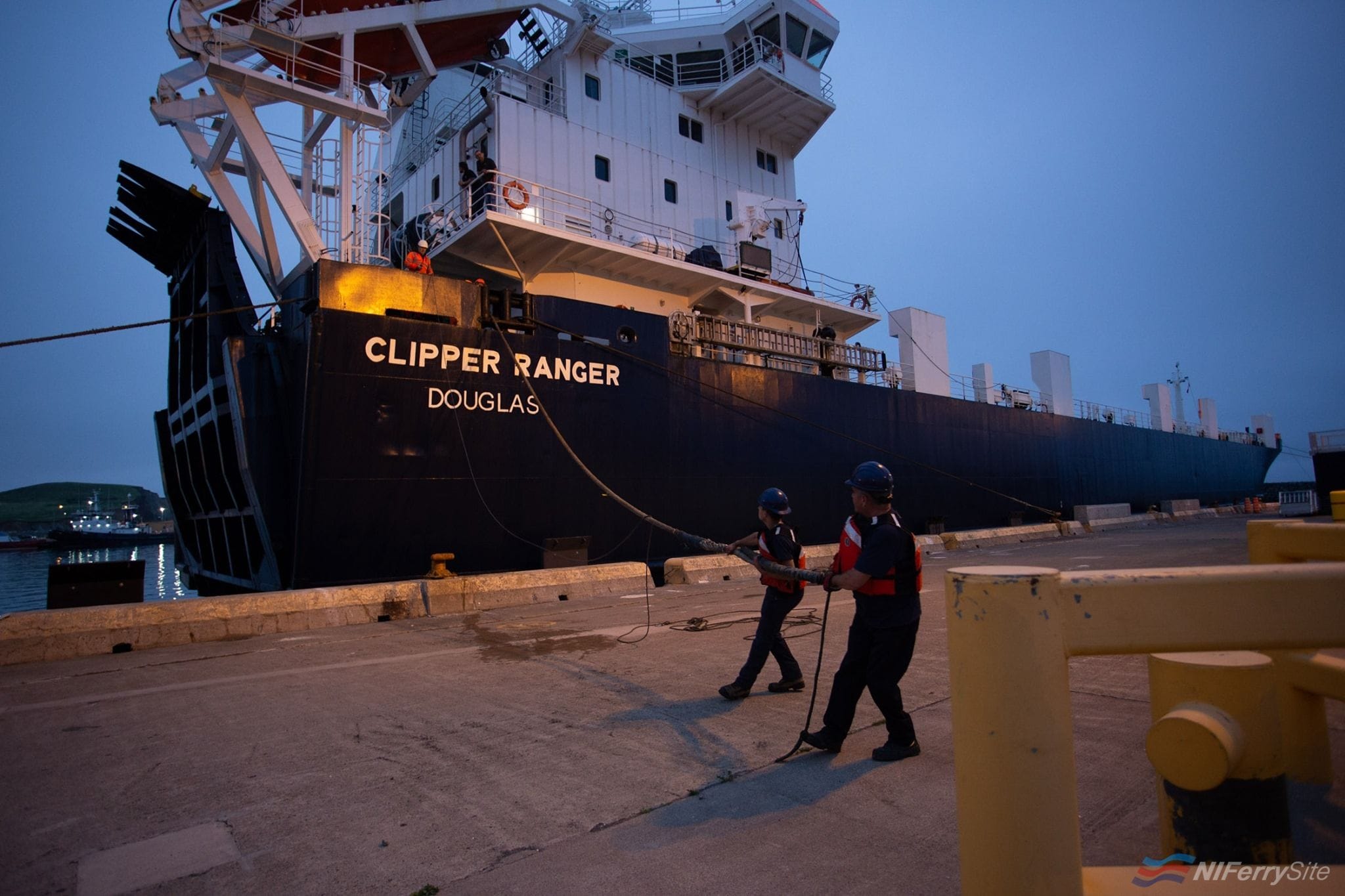 CLIPPER RANGER being tied up in Canada. CTMA.