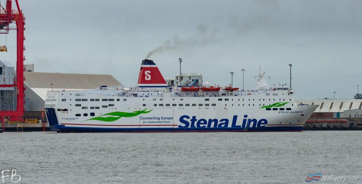 STENA EUROPE arrives In Liverpool from Turkey (via Gibraltar), 15.09.19. Copyright © Christopher Triggs.
