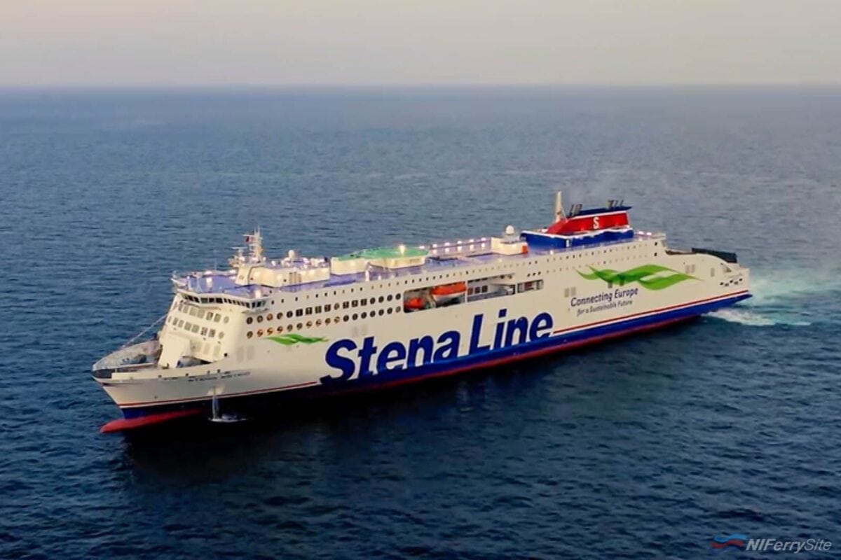 The first Stena E-Flexer, STENA ESTRID, on sea trials. China Merchants (video screenshot)