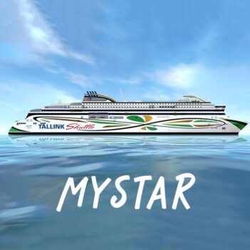 AS Tallink Grupp image released to announced the selection of the name MYSTAR for their new "shuttle" ferry. AS Tallink Grupp.
