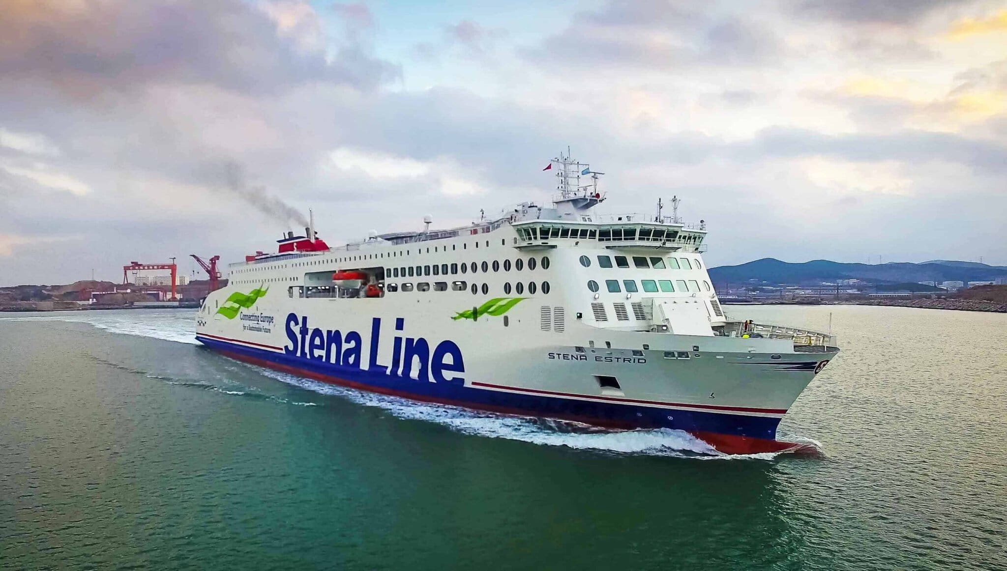 BON VOYAGE: Stena Line’s newest ferry Stena Estrid departs the AVIC Weihai Shipyard in north-western China, bound for its new home on the Irish Sea between Ireland and Britain. Manned by a much-reduced crew of 27, with no passengers on board, the ship will travel on a journey of well over 10,000 miles, taking just over one month and making a number of stops on the way, before finally arriving in Wales from where it will start service in January on the Dublin to Holyhead route.