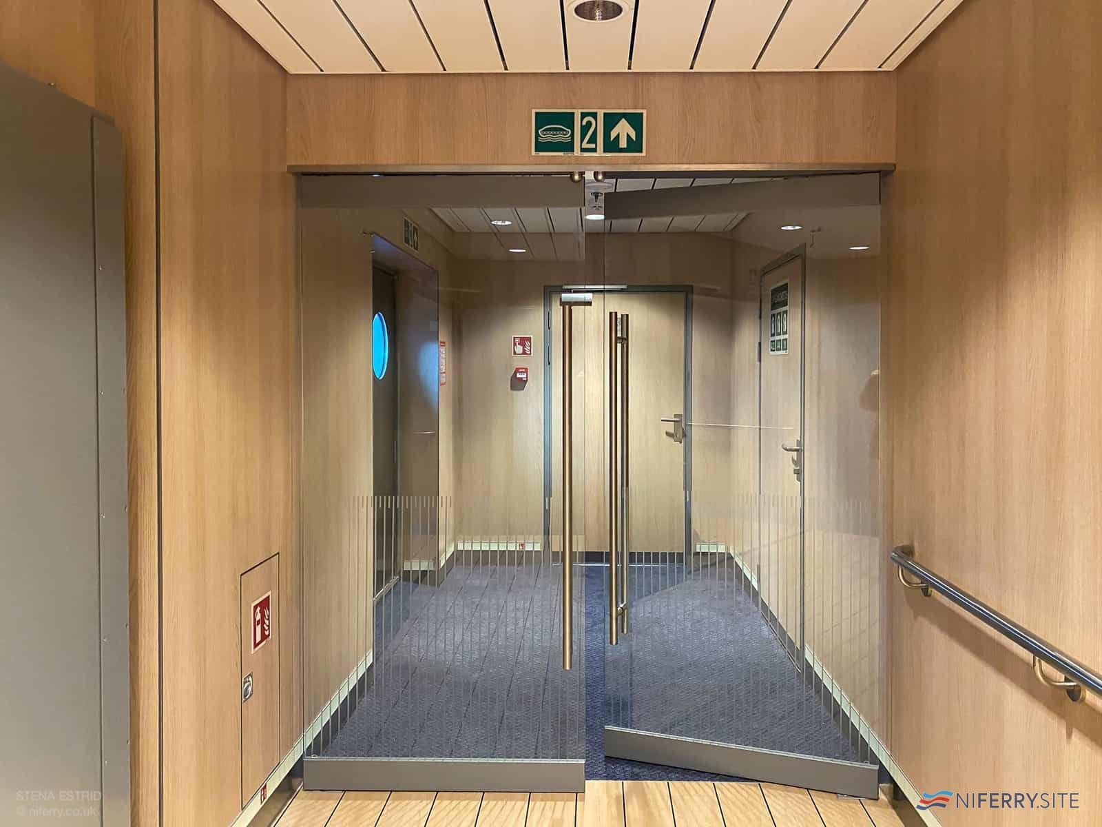 One of the entrances to the promenade decks on Deck 7. © NIferry.co.uk