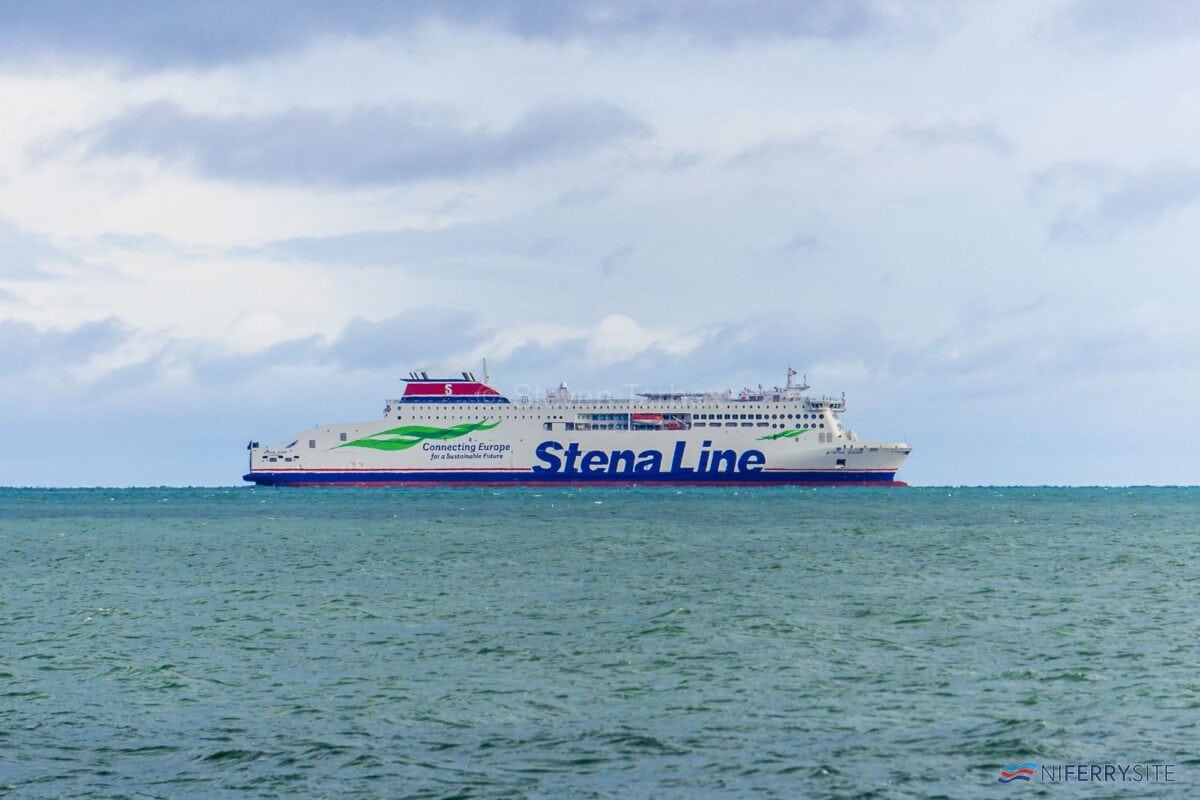 STENA EDDA at anchor off Groomsport on the morning of her first arrival in UK waters, 25.02.00. Copyright © Steven Tarbox.