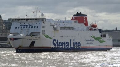 STENA NORDICA seen in the River Mersey, Sunday July 5 2020. Copyright © Rob Foy.