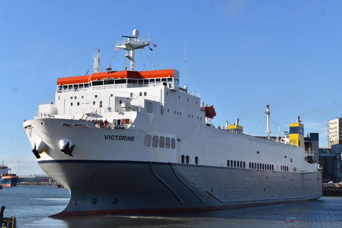 VICTORINE is one of the freight-only vessels used by CLdN to link Ireland and Continental Europe. She also offers direct sailings to Liverpool. © Matt Davies.