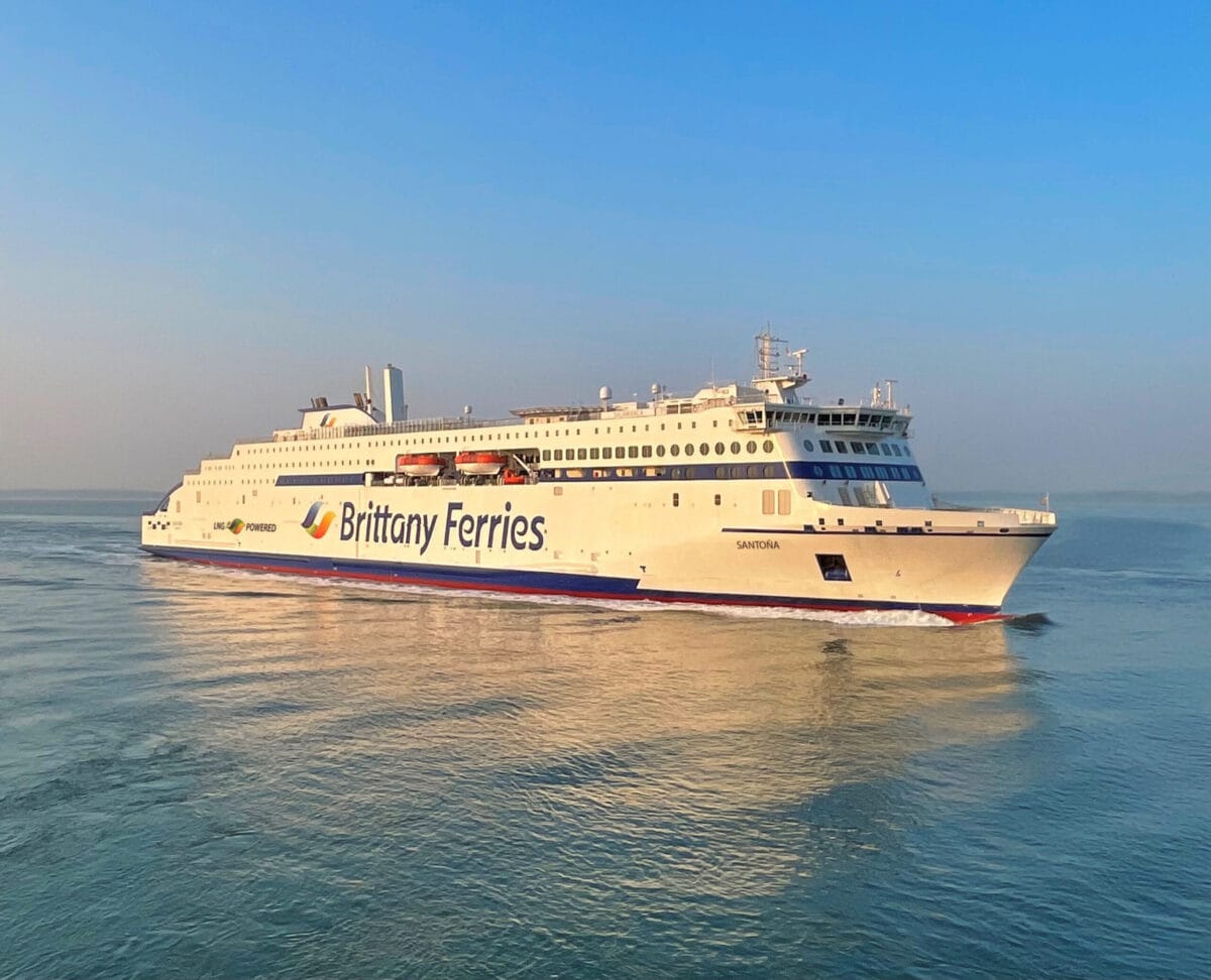 Brittany Ferries' SANTOÑA arrives at Bilbao. Image: © Andrew Williamson, courtesy of Brittany Ferries.